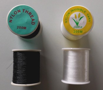 Transparent thread 200 m, Black